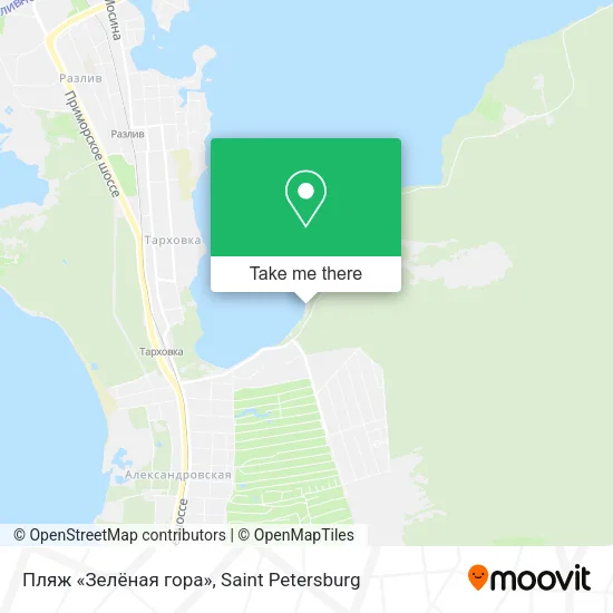 Пляж «Зелёная гора» map