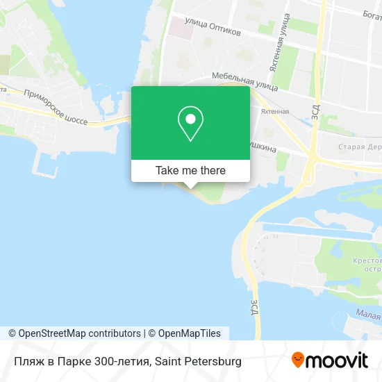 Пляж в Парке 300-летия map
