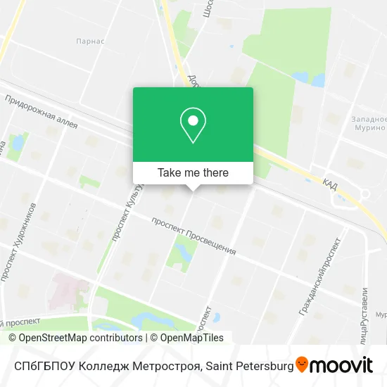 СПбГБПОУ Колледж  Метростроя map