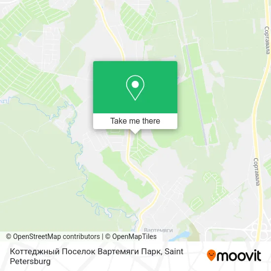 Коттеджный Поселок  Вартемяги Парк map