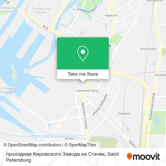 проходная Кировского Завода на Стачек map
