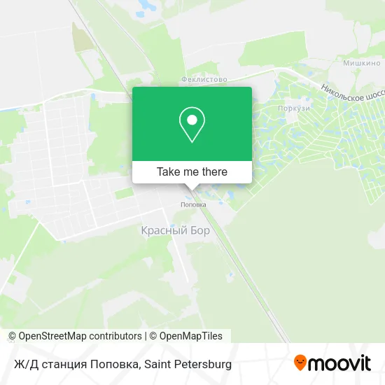 Ж/Д станция Поповка map