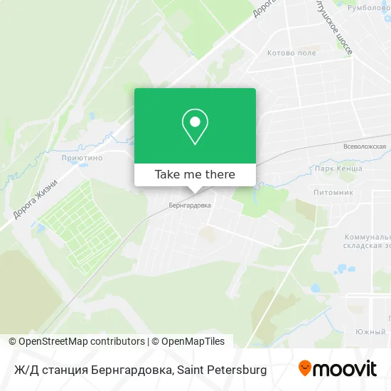 Ж/Д станция Бернгардовка map
