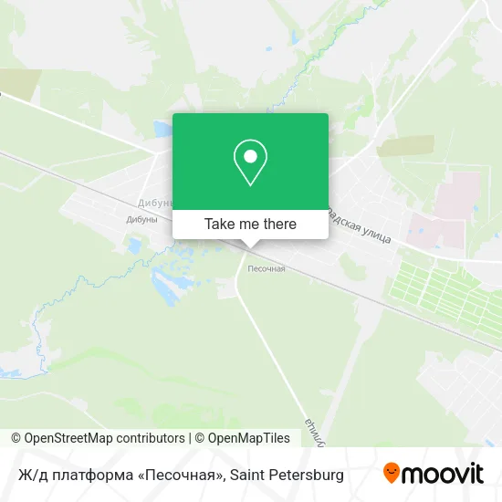Ж/д платформа «Песочная» map