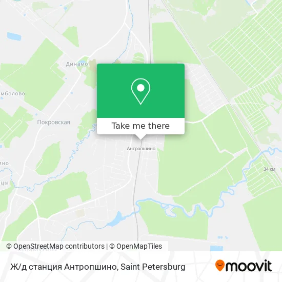 Ж/д станция Антропшино map