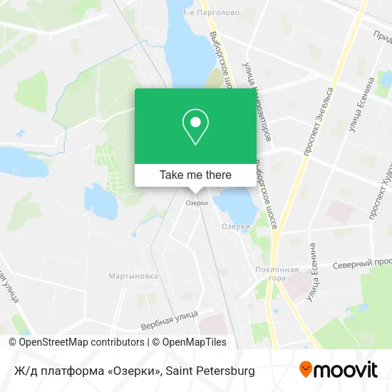 Ж/д платформа «Озерки» map