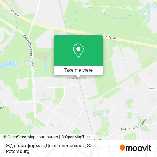 Ж/д платформа «Детскосельская» map