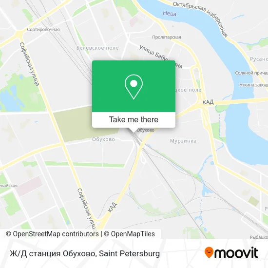 Ж/Д станция Обухово map