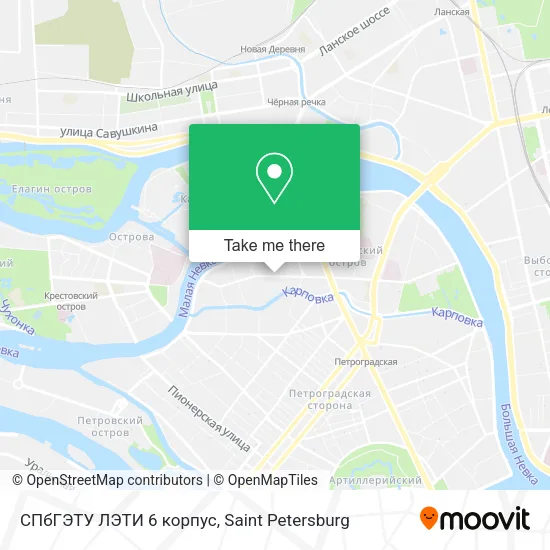 СПбГЭТУ  ЛЭТИ  6 корпус map