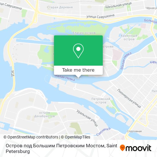 Остров под Большим Петровским Мостом map