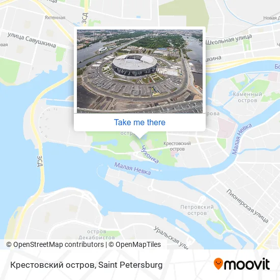 Крестовский остров map
