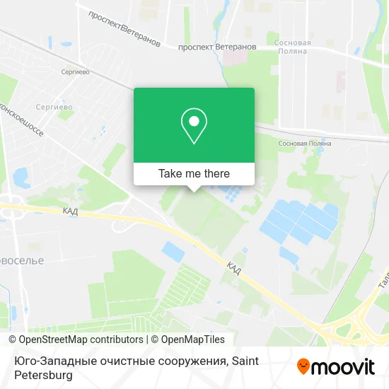 Юго-Западные очистные сооружения map