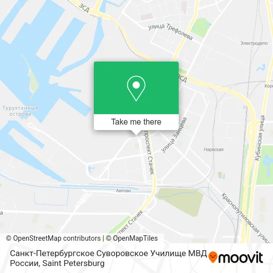 Санкт-Петербургское Суворовское Училище МВД России map