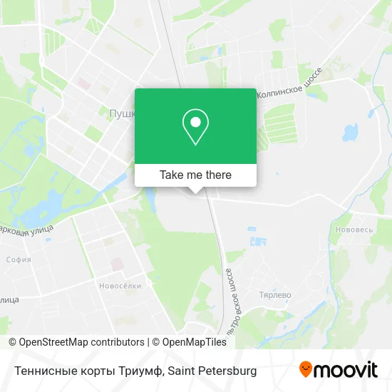 Теннисные корты  Триумф map