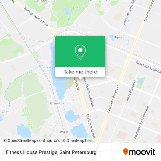 Fitness House Prestige map