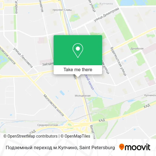 Подземный переход м.Купчино map