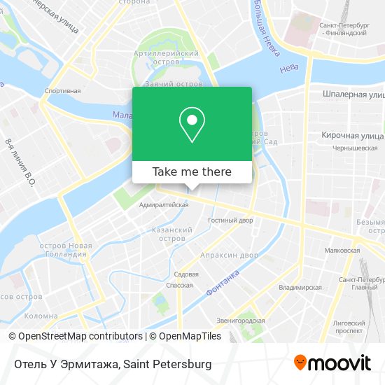 Отель  У Эрмитажа map