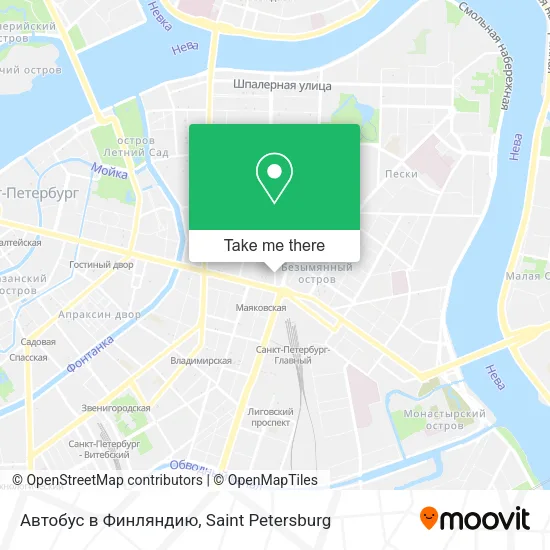 Автобус в Финляндию map