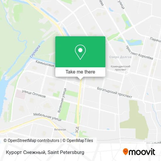 Курорт Снежный map