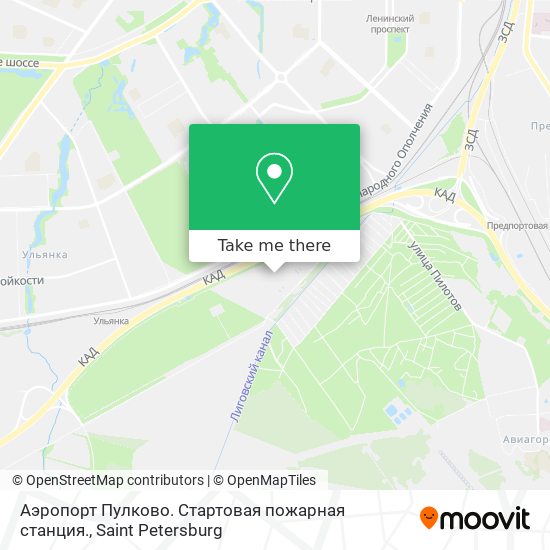 Аэропорт Пулково. Стартовая пожарная станция. map