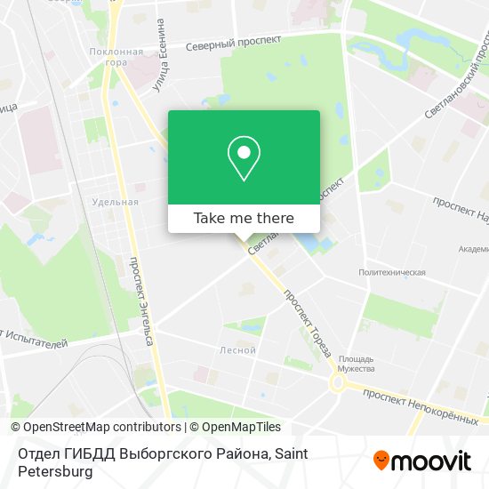 Отдел ГИБДД Выборгского Района map