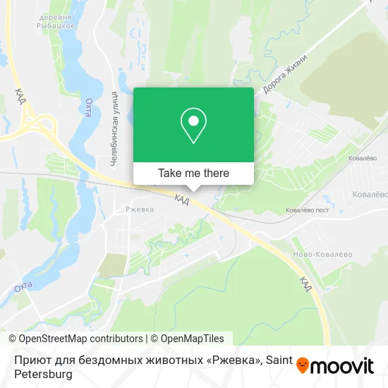 Приют для бездомных животных «Ржевка» map
