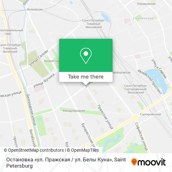 Остановка «ул. Пражская / ул. Белы Куна» map