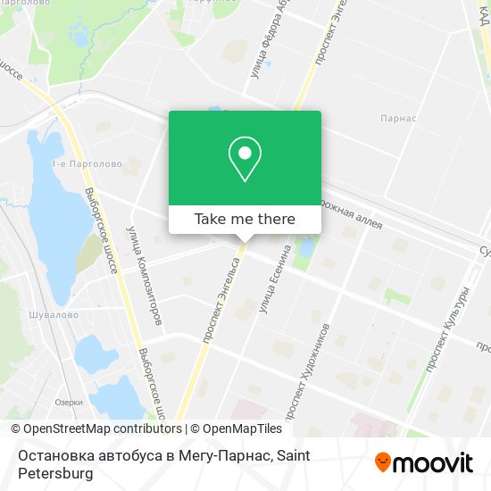 Остановка автобуса в  Мегу-Парнас map