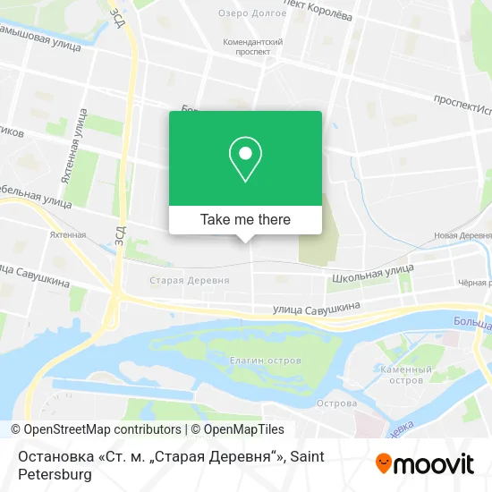 Остановка «Ст. м. „Старая Деревня“» map
