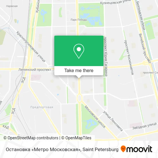 Остановка «Метро Московская» map