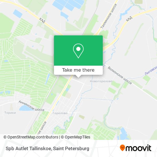 Spb Autlet Tallinskoe map