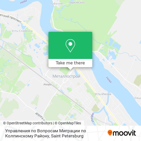 Управления по Вопросам Миграции по Колпинскому Району map