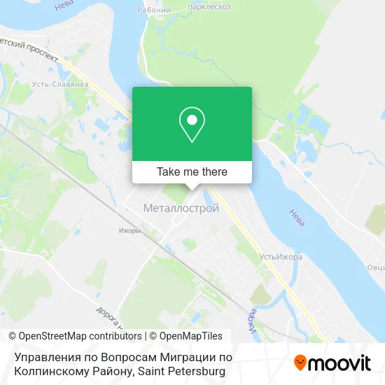 Управления по Вопросам Миграции по Колпинскому Району map