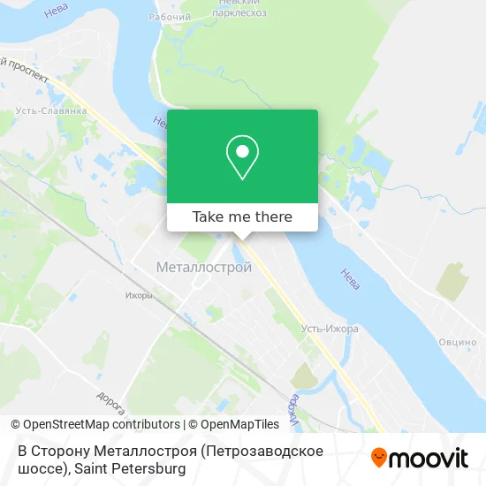 В Сторону Металлостроя (Петрозаводское шоссе) map