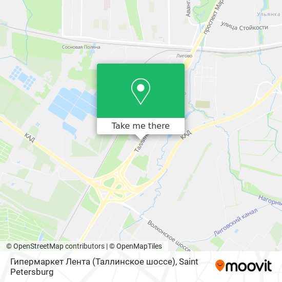 Гипермаркет Лента (Таллинское шоссе) map