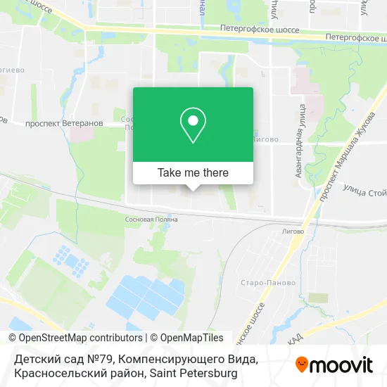 Детский сад №79, Компенсирующего Вида, Красносельский район map