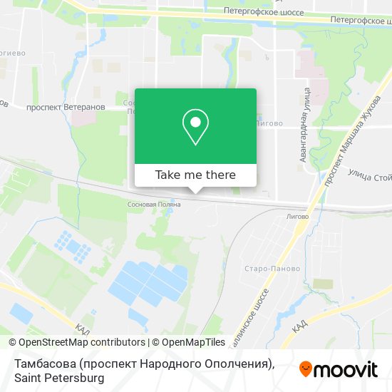Тамбасова (проспект Народного Ополчения) map
