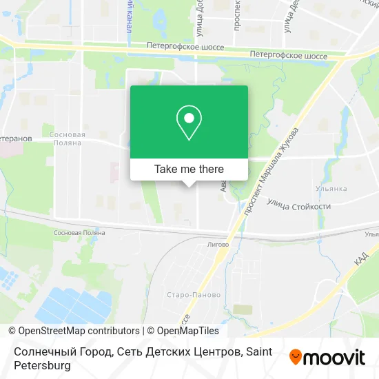 Солнечный Город, Сеть Детских Центров map