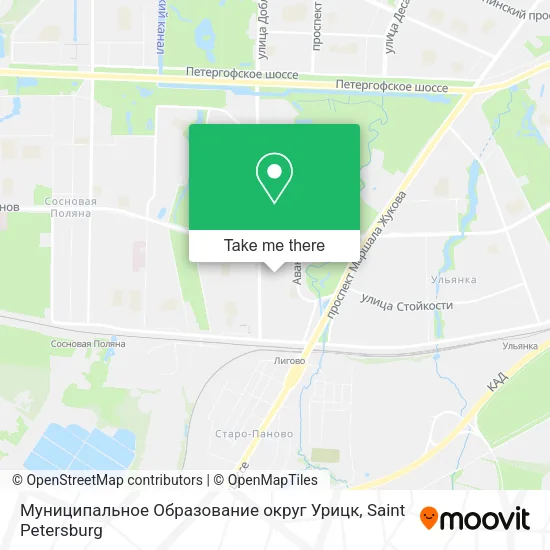 Муниципальное Образование округ Урицк map