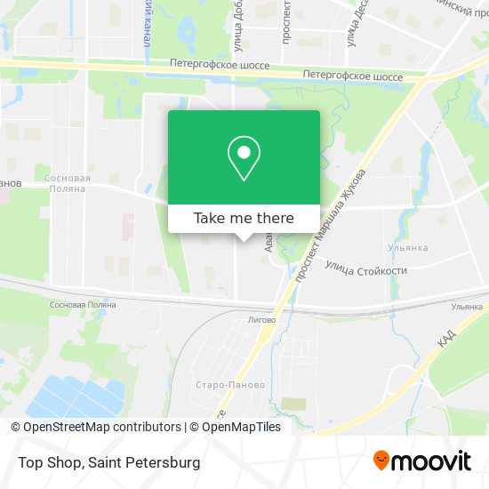 Top Shop map