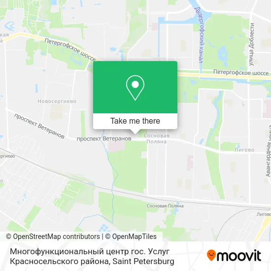 Многофункциональный центр гос. Услуг Красносельского района map