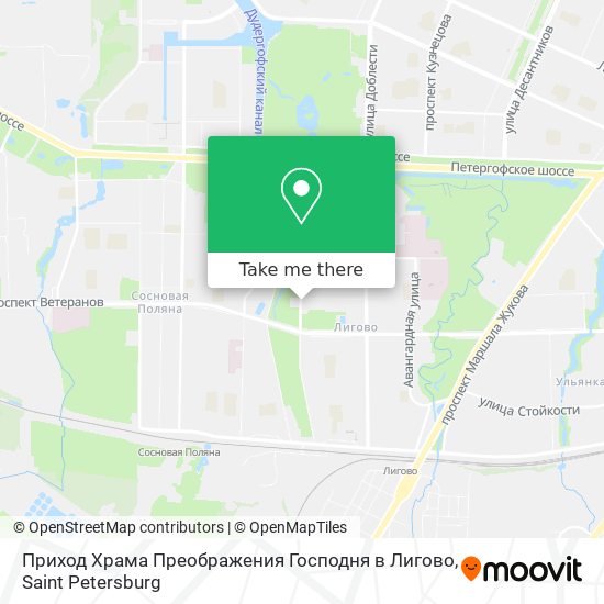 Приход Храма Преображения Господня в Лигово map