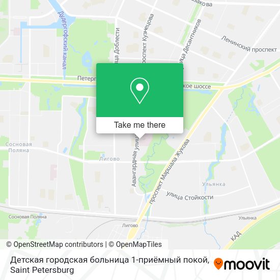 Детская городская больница 1-приёмный покой map