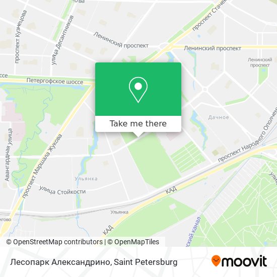 Лесопарк Александрино map