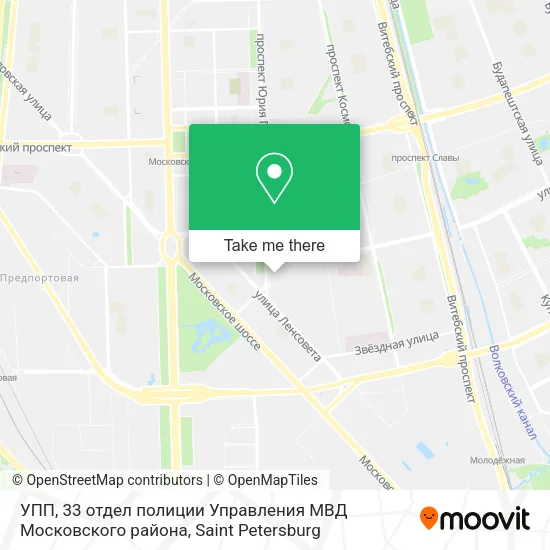 УПП, 33 отдел полиции Управления МВД Московского района map