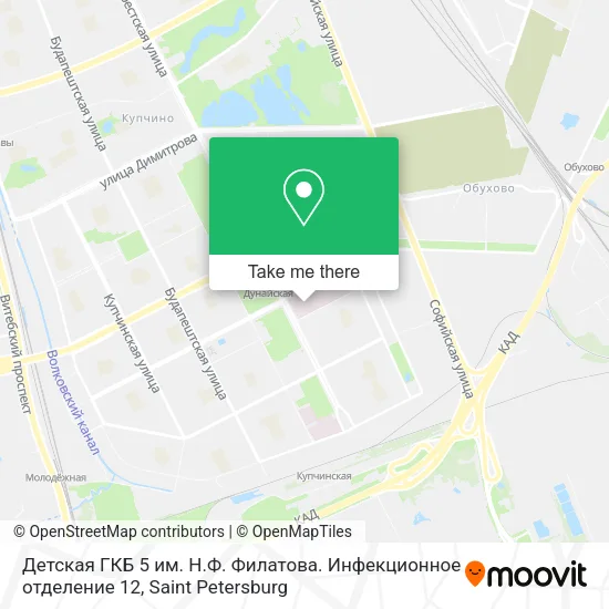 Детская ГКБ 5 им. Н.Ф. Филатова. Инфекционное отделение 12 map