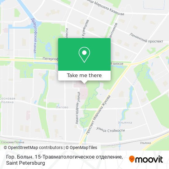 Гор. Больн. 15-Травматологическое отделение map
