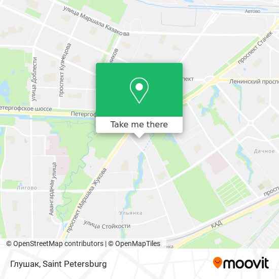 Глушак map