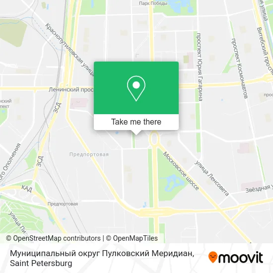 Муниципальный округ Пулковский Меридиан map