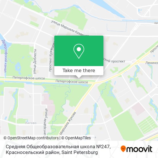 Средняя Общеобразовательная школа №247, Красносельский район map